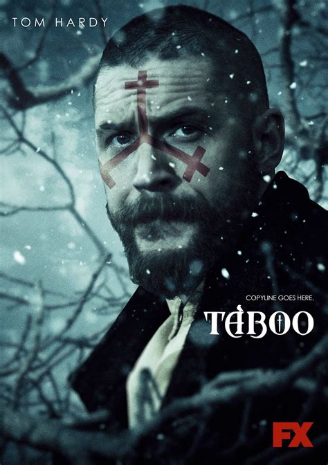  Taboo (TV-serie) Taboo[ 5] är en brittisk dramaserie som produceras av Scott Free London och Hardy Son & Baker för BBC One och FX. Den utspelar sig 1814, då protagonisten James Delaney ( Tom Hardy) återvänder till Storbritannien från Afrika med 14 stulna diamanter och med hämnd i sinnet efter mordet på hans far. [ 6] 